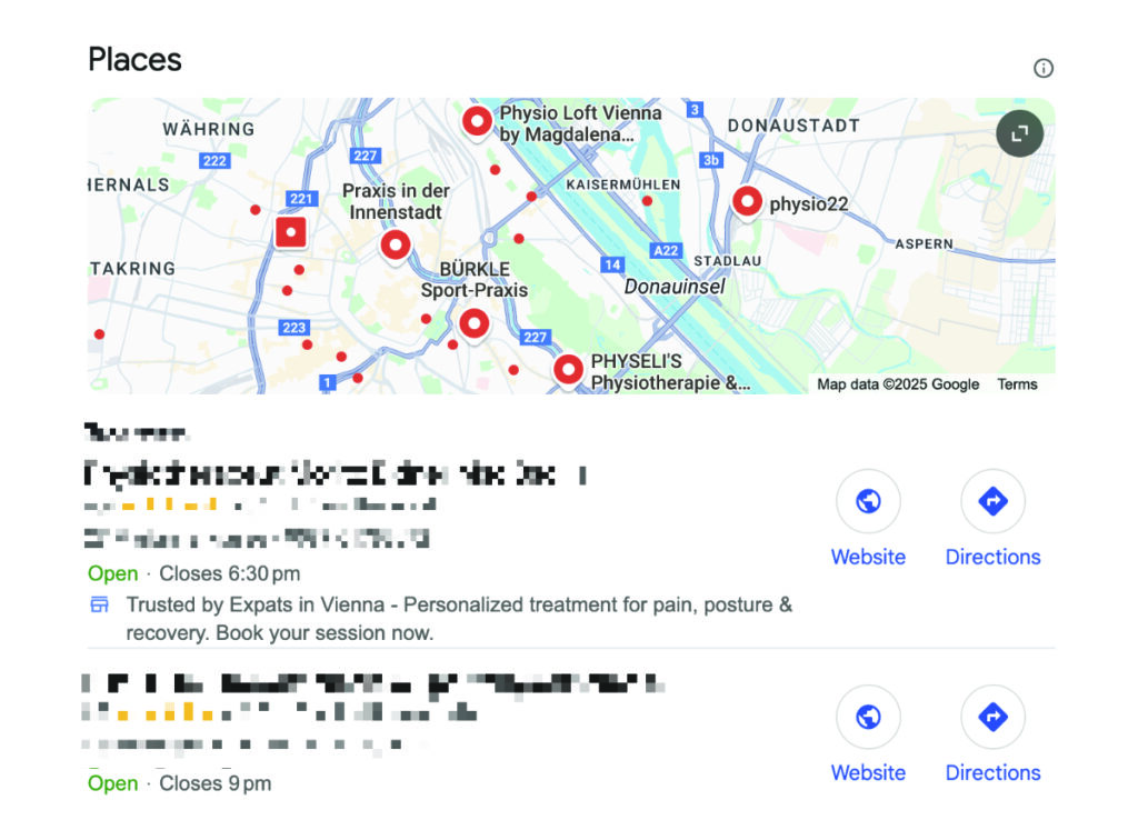 Local Snack Pack Beispiel